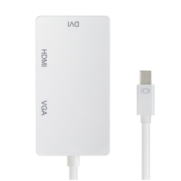 Перехідник mini DisplayPort M -> HDMI/VGA/DVI (24+5), FHD 1080p