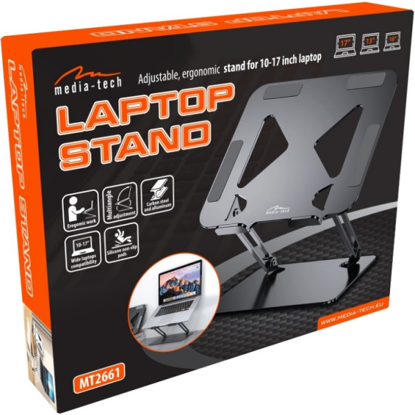 Підставка для ноутбука Laptop Stand 10-17" Aluminum Alloy Media-Tech