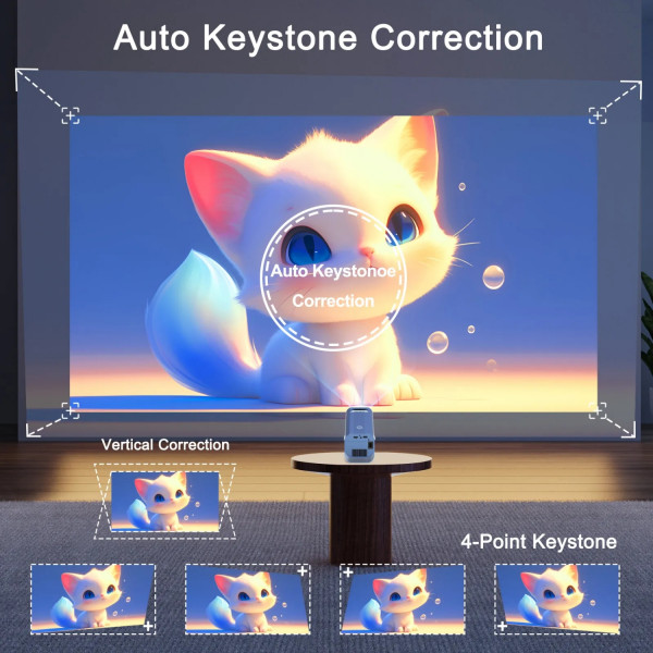 Проектор H96 MAX B11 LED LCD HD 200AL 16:9 H716 2G/16G Android 11.0 HDMI WiFi BT сірий