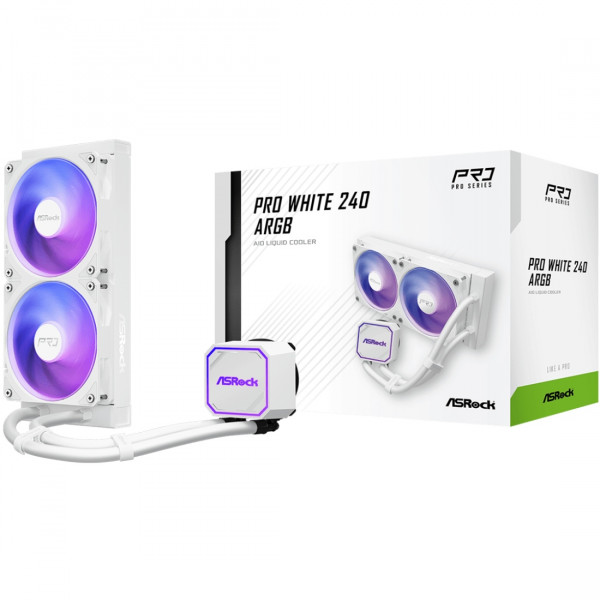 Система водяного охолодження ASRock Pro White 240 ARGB