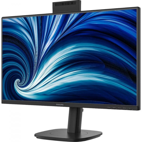 TFT 23.8" Philips 24B2N3200JH, IPS, 120Гц, VGA, HDMI, DP, USB-hub, cam, HAS, Pivot, колонки, чорний