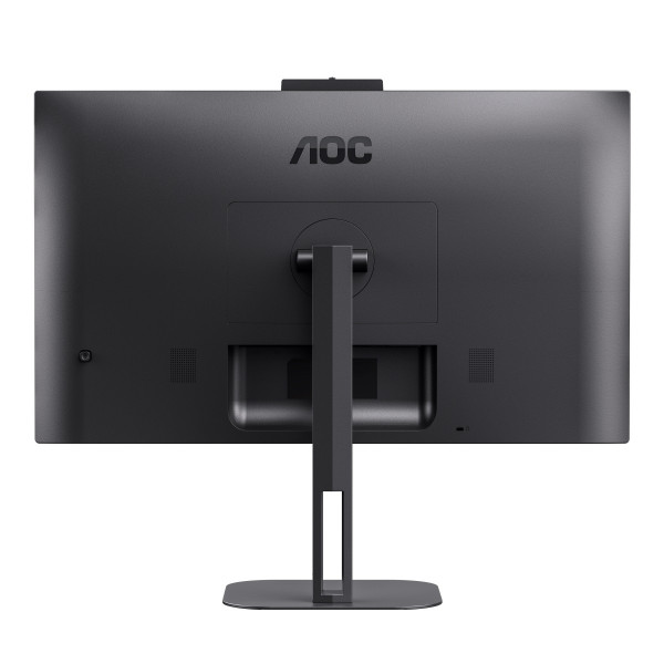 TFT 27" AOC Q27V5CW/BK, QHD, IPS, 75Гц, 1 мс, HDMI, DP, USB-C, USB-hub, HAS, Pivot, webcam, колонки