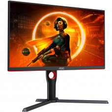 TFT 27" AOC Q27G3XMN/BK, MiniLED QHD IPS, 180Hz, 1ms, 2xHDMI, DP, HAS, Pivot, чорно-червоний