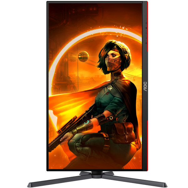 TFT 27" AOC Q27G3XMN/BK, MiniLED QHD IPS, 180Hz, 1ms, 2xHDMI, DP, HAS, Pivot, чорно-червоний