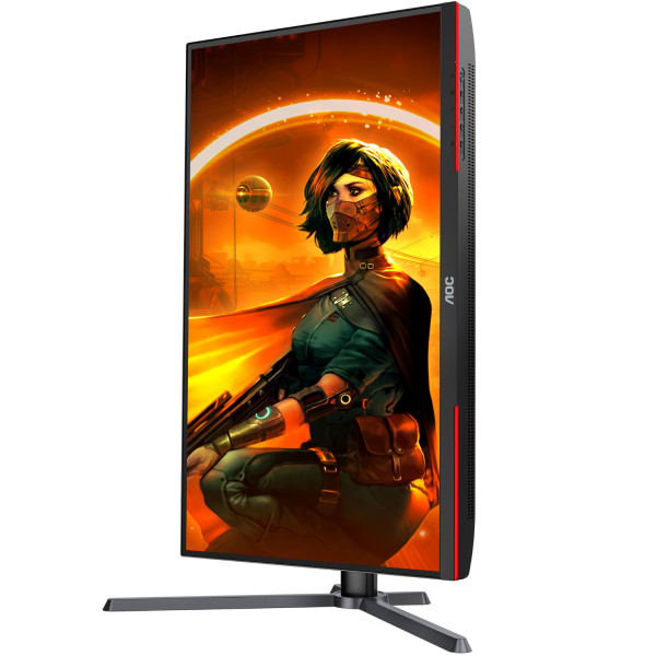 TFT 27" AOC Q27G3XMN/BK, MiniLED QHD IPS, 180Hz, 1ms, 2xHDMI, DP, HAS, Pivot, чорно-червоний
