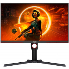 TFT 27" AOC Q27G3XMN/BK, MiniLED QHD IPS, 180Hz, 1ms, 2xHDMI, DP, HAS, Pivot, чорно-червоний