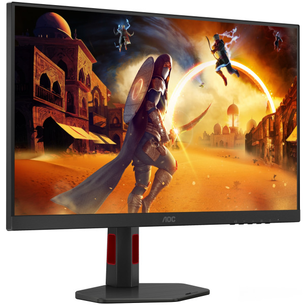 TFT 27" AOC U27G4R, UHD, IPS, 160Гц, 2хHDMI, DP, HAS, Pivot, чорно-червоний