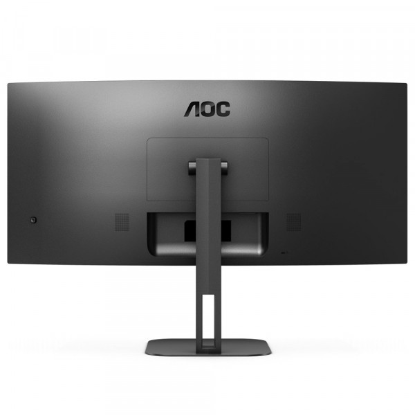 TFT 34" AOC CU34V5C/BK, WQHD, VA, 100Гц, 1 мс, вигнутий, HDMI, DP, USB-C, USB-hub, колонки, чорний