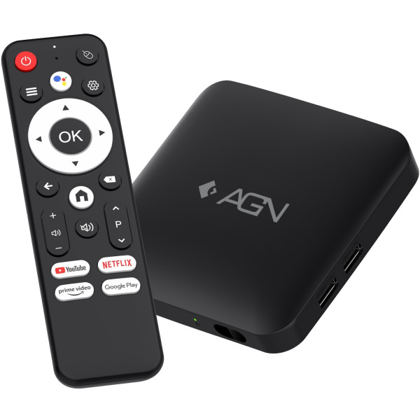 TV Медіаплеєр AGN Media Box Base 2/16Gb/ Amlogic S905L3/ Android 14/ WiFi 2.4G+5G/LAN:100M/