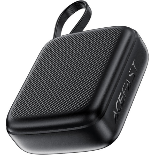 УМБ Acefast 10000mAh 20W PD,QC3.0 USB-C In/Out with build Type-C cable, M15 Black