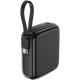 УМБ Acefast 10000mAh 20W PD,QC3.0 USB-C In/Out with build Type-C cable, M15 Black