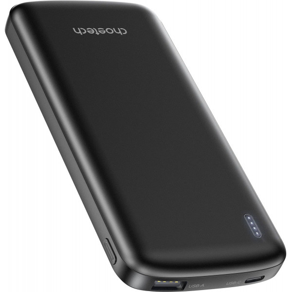 УМБ Choetech 10000mAh 12W USB-A,USB-C чорна