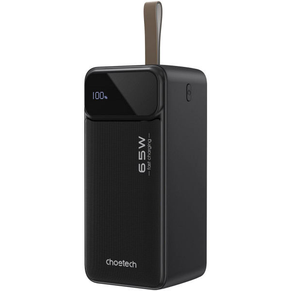 УМБ Choetech 50000mAh, 65W PD USB-C In/out, 2xUSB-A Li-pol чорна