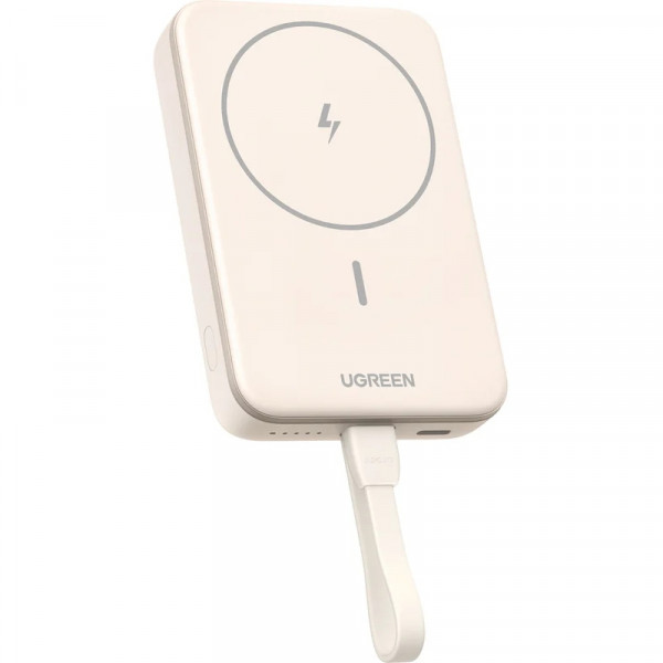 УМБ Ugreen Magnetic Wireless 10000 mAh 20W Build-in USB-C Cable (PB760) білий