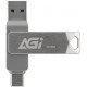 USB Flash AGI UE138A 128GB Dual Drive USB-C & USB-A USB 3.2 Gen1 Metal, Retail