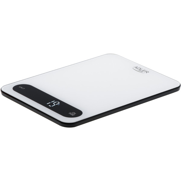 Ваги кухонні Adler AD 3177 white black електронні/ 10кг/ г; мл, унція/ USB type C/ автовимкнення