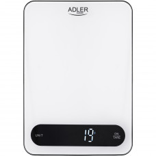 Ваги кухонні Adler AD 3177 white black електронні/ 10кг/ г; мл, унція/ USB type C/ автовимкнення