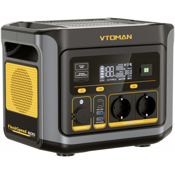 Зарядна станція Vtoman FlashSpeed 600 (499 Вт/г) 600W AC,MPTT,LiFePo4