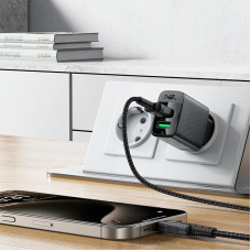 Зарядний пристрій 2xUSB 12W (2xUSB-A) A86 Black Acefast