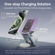 Зарядний пристрій Wireless 15W 3-in-1 Fast Charger Gray Vention