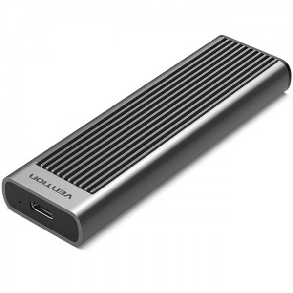 Зовнішня кишеня для SSD M.2 (NVME) M-key USB Type-C 3.2 10Gbps Heat Sink Aluminum сіра Vention