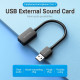 Звукова карта USB AUX jack, 1*TRS, 0.15м, OMTP/CTIA, чіп шумозаглушення, чорна Vention