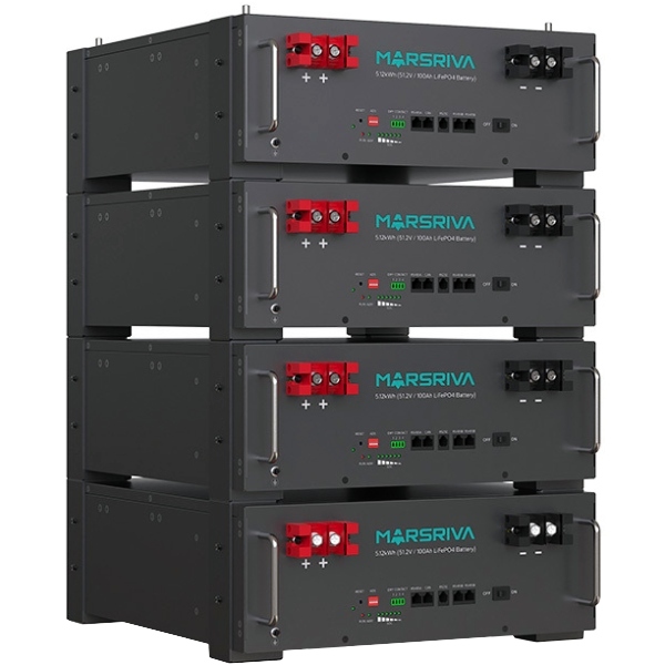 Акумуляторна батарея Marsriva MR-LFP5.12-LRT, LiFePO4 Battery,51.2V/100Ah, Brand new REPT cell, Grad