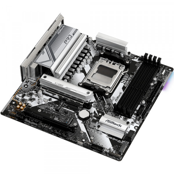 ASRock B650M PRO RS (AM5/B650, 4*DDR5, 2xPCIex16, DP/HDMI, 4xSATA, 3xM.2, 2.5GLan, 7.1ch, mATX)
