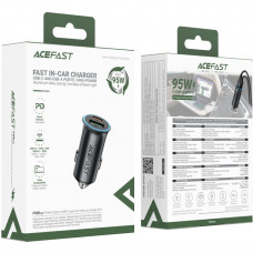 Автозарядка 2xUSB 95W (USB-C + USB-A) B16 Acefast