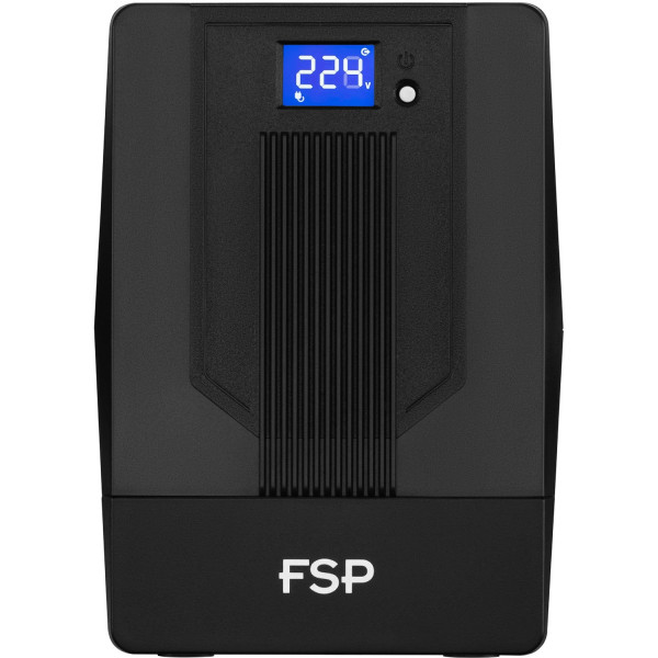 ДБЖ FSP iFP-2000, 2000ВА/1200Вт, LCD, Schuko*2+IEC*2, USB, Black, 12V/9Ah*2