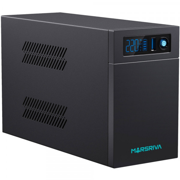 ДБЖ Marsriva MR-UF800L, 800ВА/480Вт, Line-Interactive, LED version, з літієвою батареєю