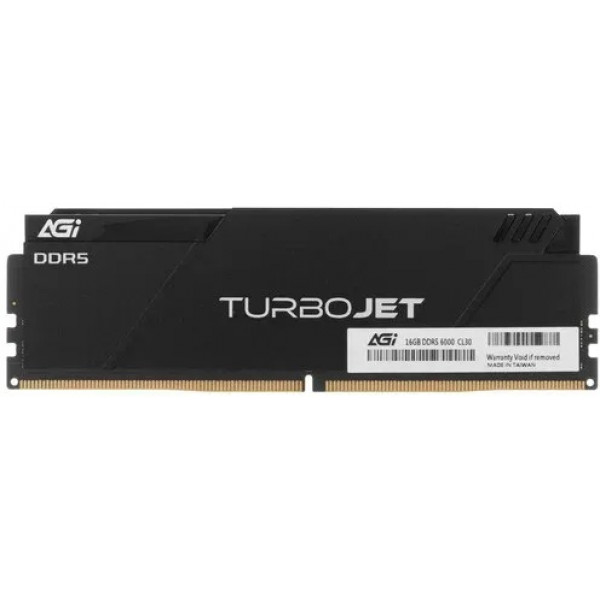 DDR5 16Gb 6000MHz AGI TURBOJET Black Heatsink Black lightbar, Retail