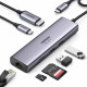 Док-станція USB3.1 Type-C -> HDMI 4K60Hz/USB 3.0x2/RJ45/SD/TF/PD 100W Ugreen CM512 Сіра