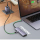 Док-станція USB3.1 Type-C -> HDMI 4K60Hz/USB 3.0x2/RJ45/SD/TF/PD 100W Ugreen CM512 Сіра