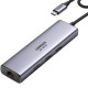 Док-станція USB3.1 Type-C -> HDMI 4K60Hz/USB 3.0x2/RJ45/SD/TF/PD 100W Ugreen CM512 Сіра