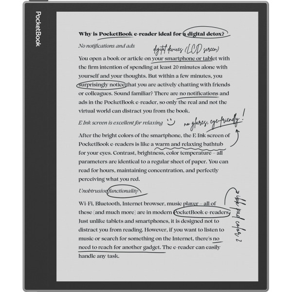 Електронна книжка PocketBook InkPad Eo (PB1042), Mist Grey