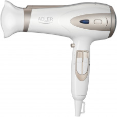 Фен Adler AD 2248 white champagne 2200Вт/ 2 швидкості/ хол.обдув/ темп.режимів-3/ іонізація/ дифузор