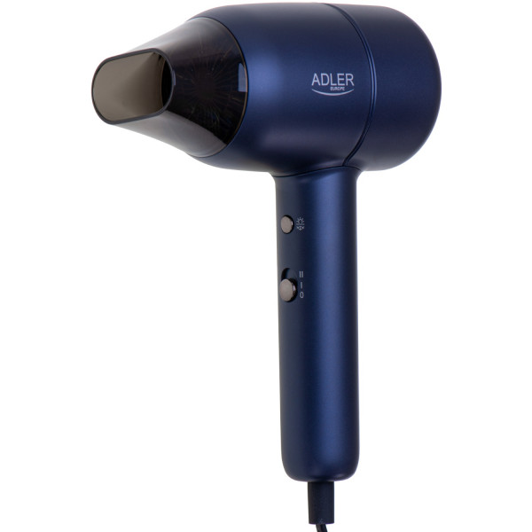 Фен Adler AD 2279b blue 1800Вт/ 2 швидкості/ хол.обдув/ темп.режимів-2/іонізація/ насадки - 1 шт.
