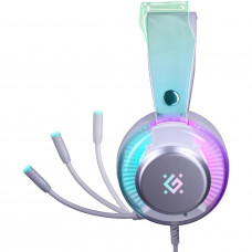 Гарнітура Defender Glitch, USB, RGB, 2м, White