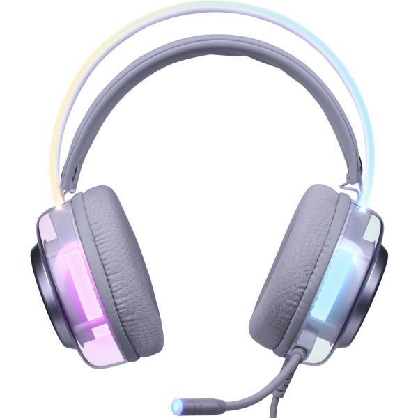 Гарнітура Defender Glitch, USB, RGB, 2м, White