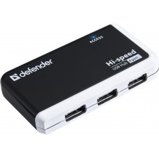 Хаб USB 2.0 -> 4xUSB 2.0 passive, Black-White Defender