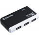 Хаб USB 2.0 -> 4xUSB 2.0 passive, Black-White Defender