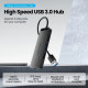 Хаб USB 3.0 -> 4xUSB 3.0, 1.0м, з живленням Micro-USB,чорний Vention