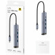 Хаб USB 3.0 Type-C -> 3хUSB-A, 1хUSB-C (5 Гбіт/с), 1xGigabit Ethernet port, алюмінієвий корпус, Cudy