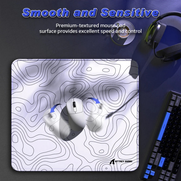 Ігрова поверхня Attack Shark CM02 450x400x4мм Contour white