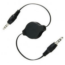 Кабель AUX Audio TRS M/M 0.8 м самозмотуючий чорний