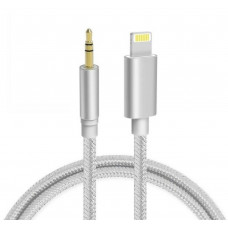 Кабель AUX Lightning - TRS Audio M/M 1м Silver