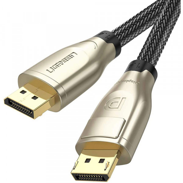 Кабель DisplayPort M - M 3.0 м, V1.4 8K Zinc Alloy Shell DP112 чорний UGREEN