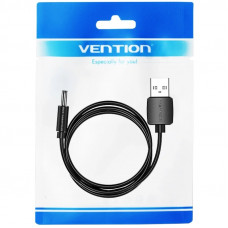 Кабель живлення USB AM - 3.5mm DC Power PVC 5V 2A, Black 1.5м Vention