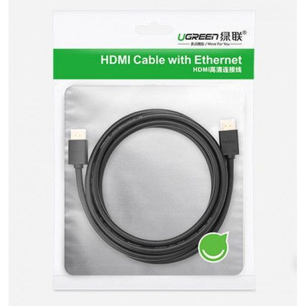 Кабель HDMI M - M, 5.0 м, V2.0 Cafule 4K, HD104 UGREEN Чорний